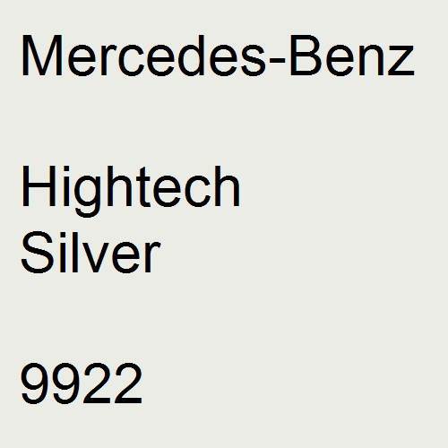 Mercedes-Benz, Hightech Silver, 9922.